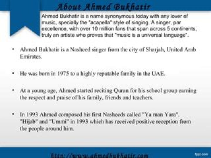 Ahmed Bukhatir (worldmusicsinger) Wiki,Age,Birthday,Biography,Height,Net Worth ..