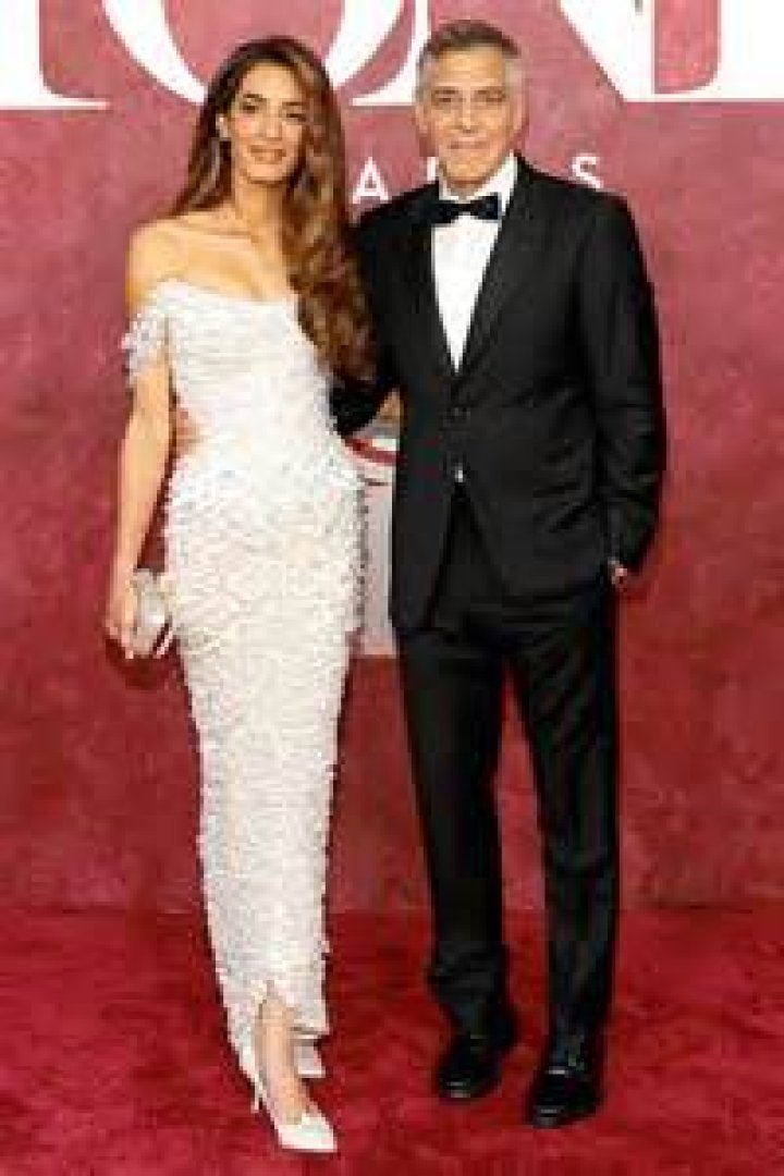 Amal Clooney Is Stunning In Strapless Gown On Red Carpet With George At London Film Fest — Photos