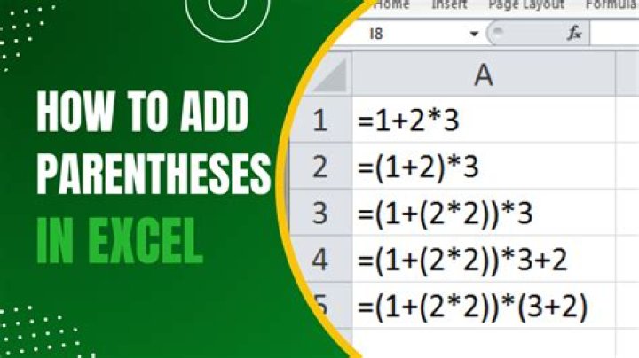 Can you use double parentheses in Excel?
