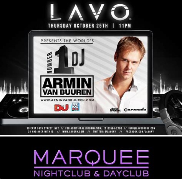 DJ Mag #1 DJ Armin van Buuren To Perform At LAVO New York & Marquee Nightclub in Las Vegas – Hollywood Life