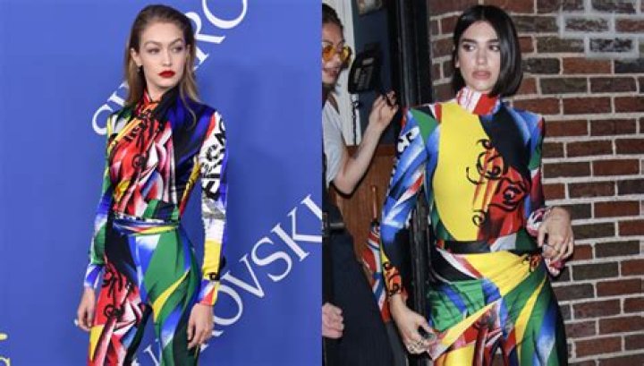 Gigi Hadid Vs Dua Lipa — Who Wears This Wild, Colorful Versace Bodysuit Better?