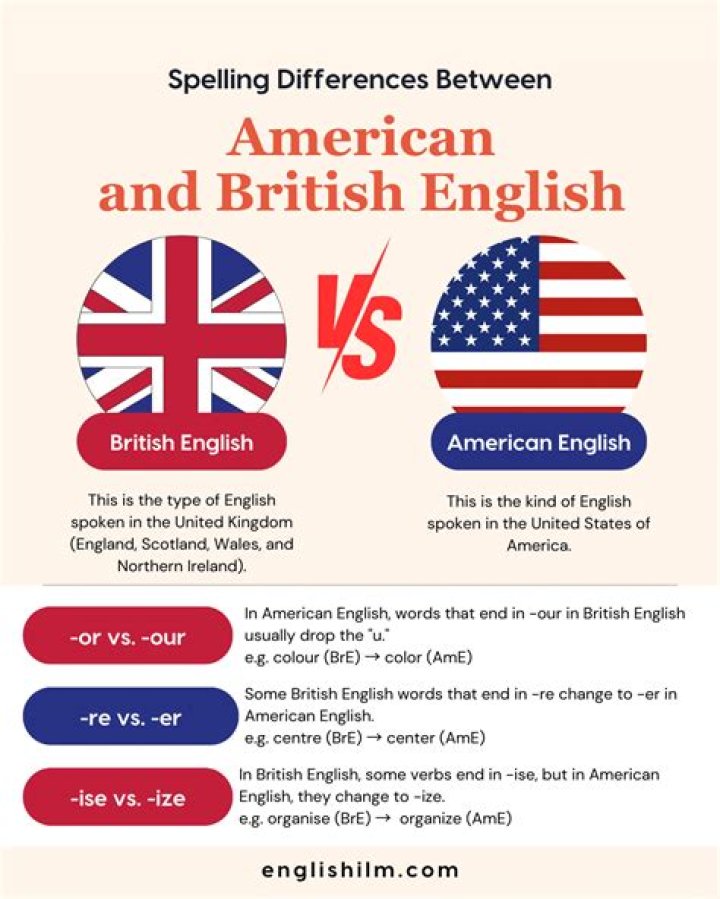 How can you tell the difference between British and American English?