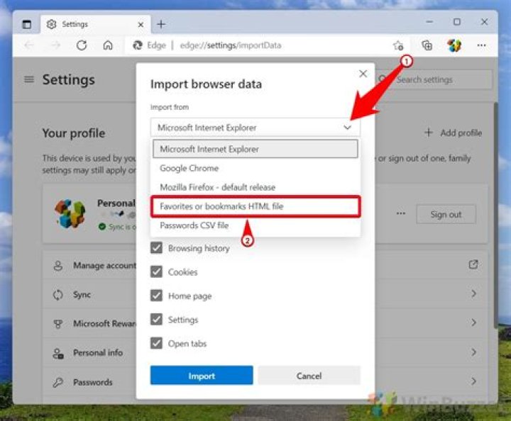 How do I export my favorites from Internet Explorer 11?