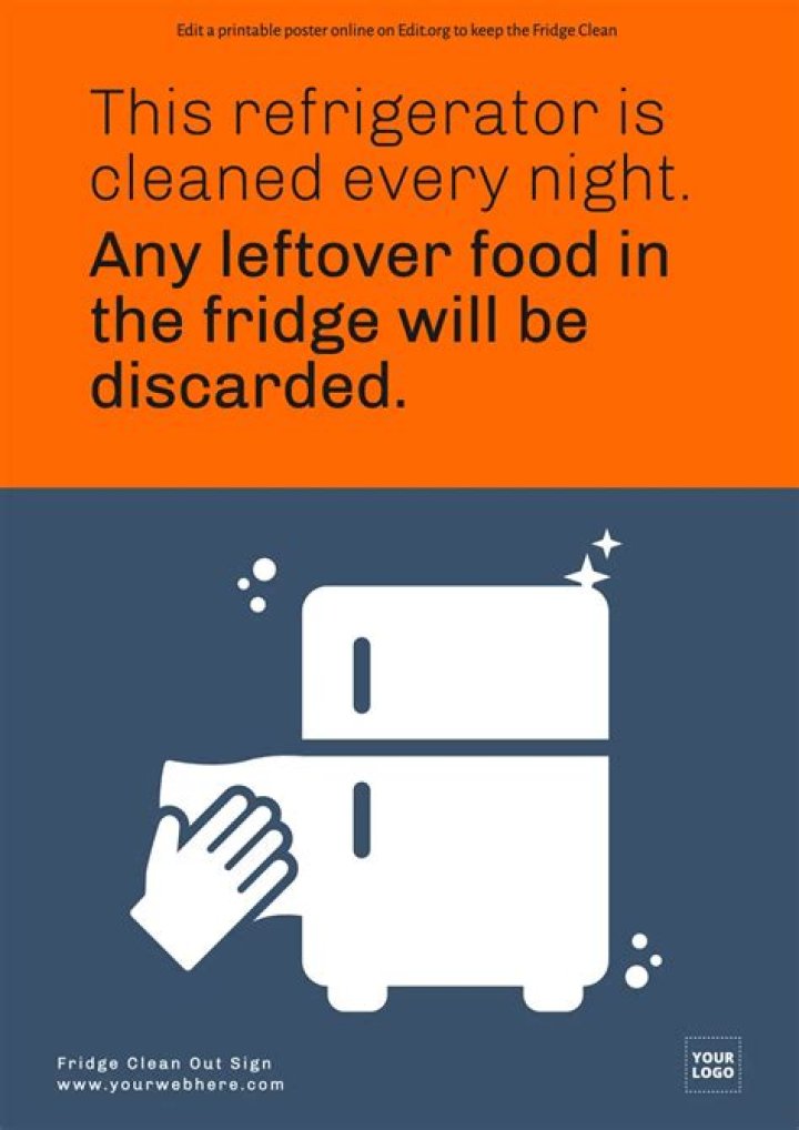 How do I keep my office refrigerator clean?