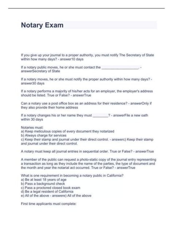 How do I know if I passed the notary exam?