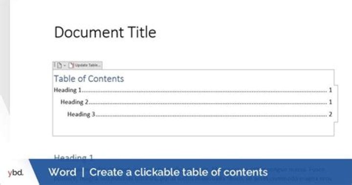 How do I make a Table of Contents clickable in Word 2007?