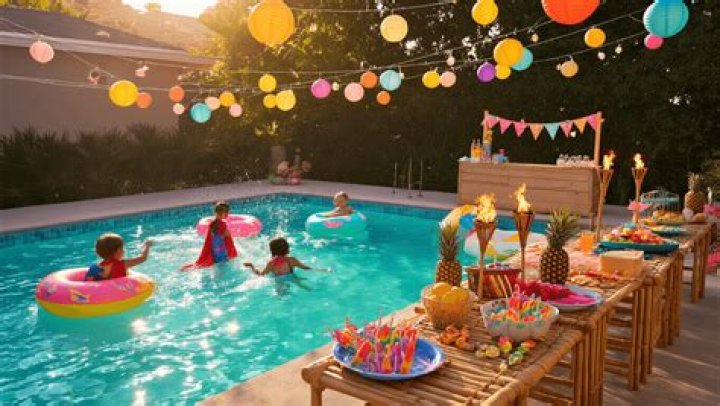 How do you entertain kids at pool parties?