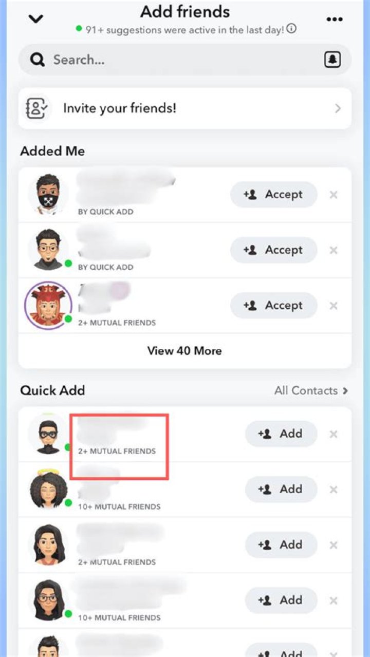 How do you know if someone ignored your friend request on Snapchat?