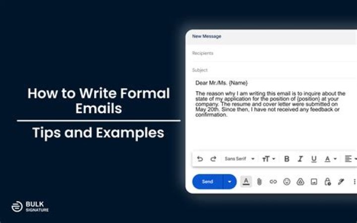 How do you write a formal email for a job application?