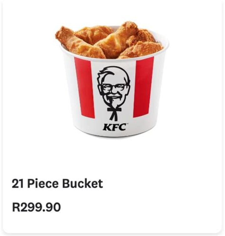 How much is a KFC 21 piece bucket?
