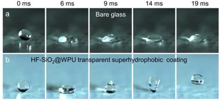 Is a glass slide hydrophobic?