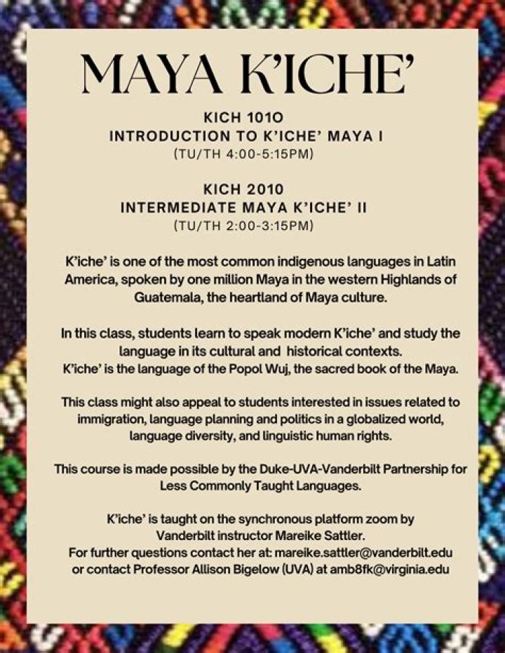 Is K ICHE a Mayan language?