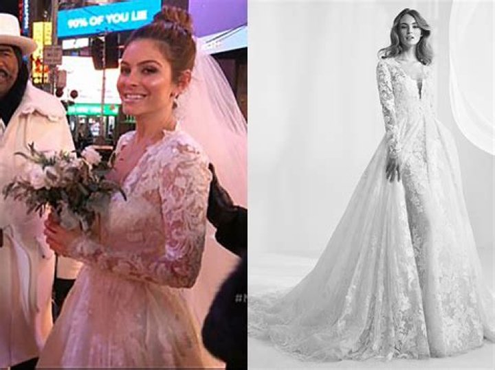 Maria Menounos’ Wedding Dress On New Year’s Eve — Pronovias Design – Hollywood Life