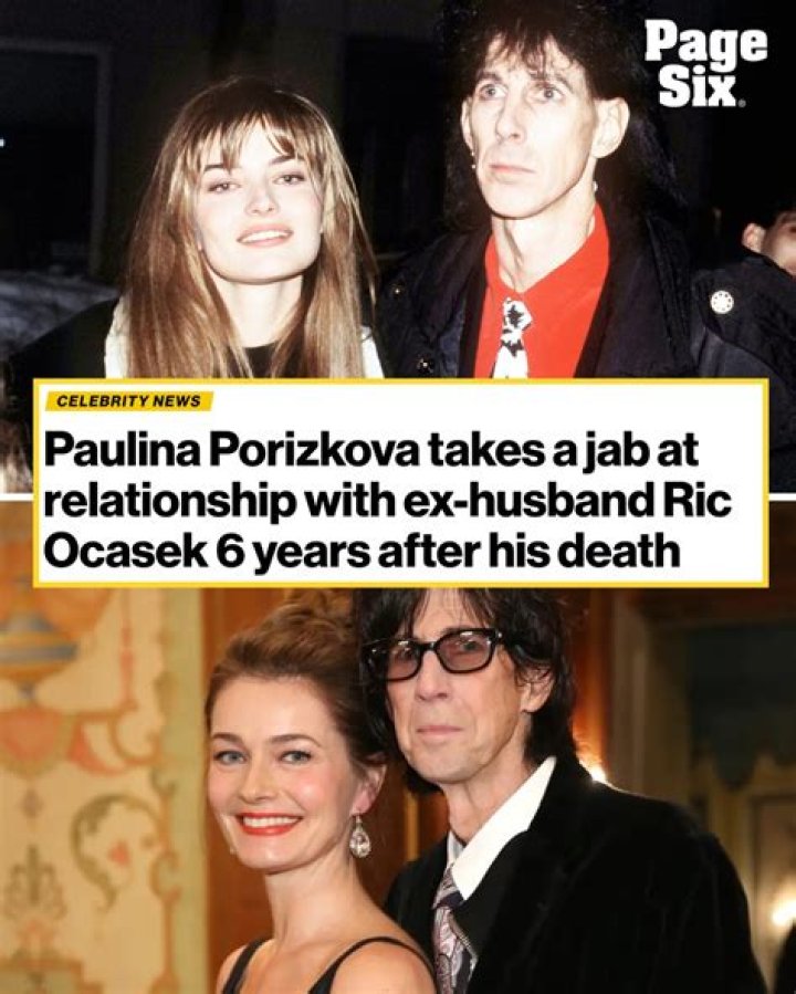 Paulina Porizkova Mourns Ex-Husband, Ric Ocasek, With Touching Tribute 1 Mo. After His Death