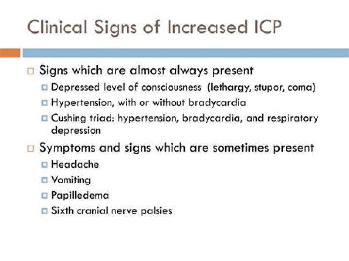 What are signs of increased ICP?