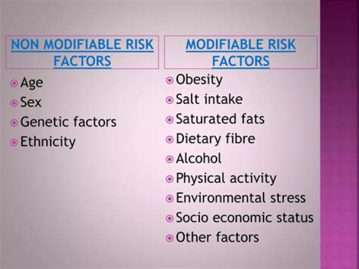 What are some non modifiable risk factors?