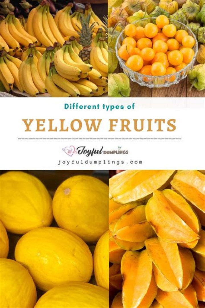 What are some yellow colored fruits?