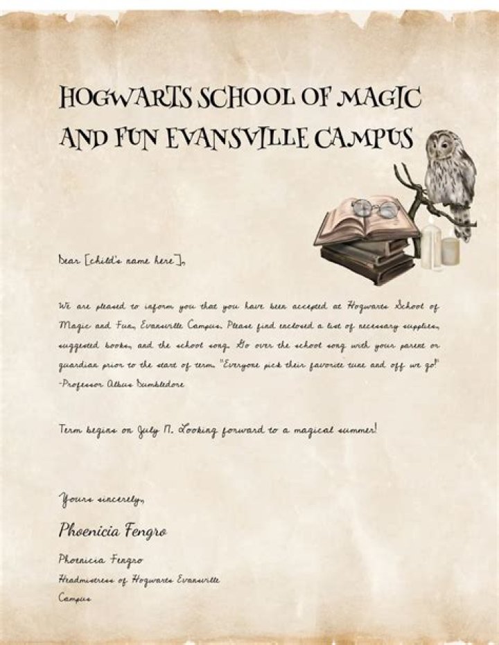 What if you get a letter from Hogwarts?