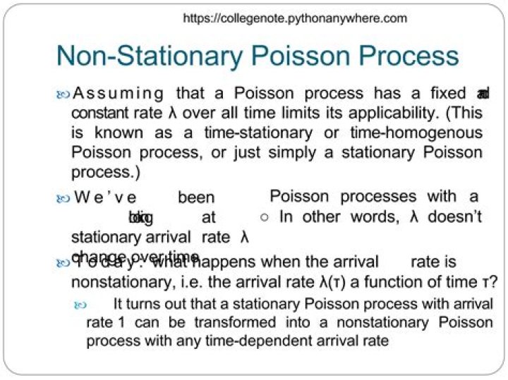 What is a non stationary Poisson process?