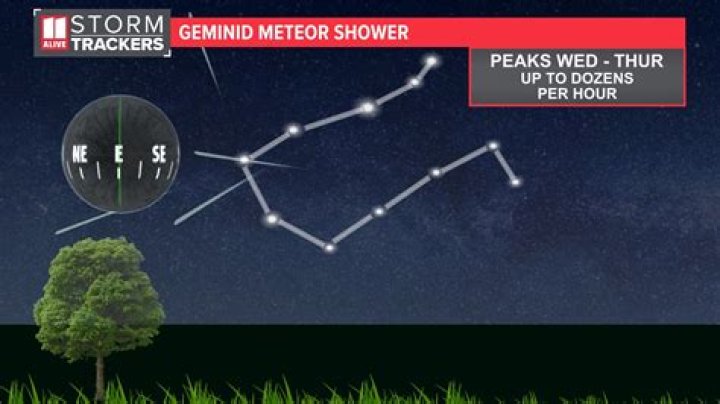 What is the best time to see the Geminid meteor shower tonight?