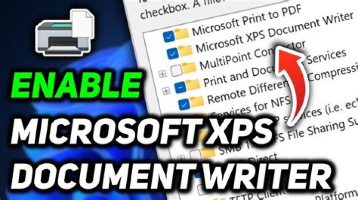 What is XPS document Writer used for?