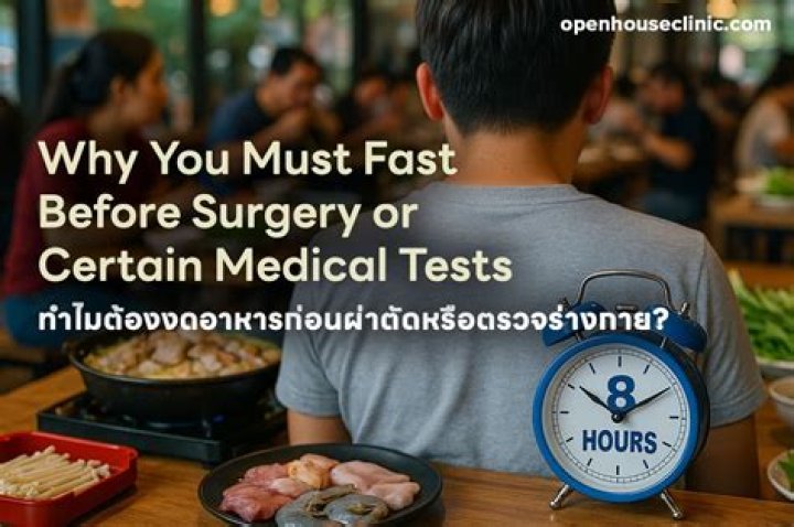 What period of fasting is required before surgery?