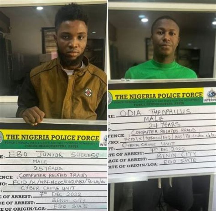 
Who are Odia Theophilus & Ebo Junior Success? Suspects arrested for computer-related fraud and identity theft 