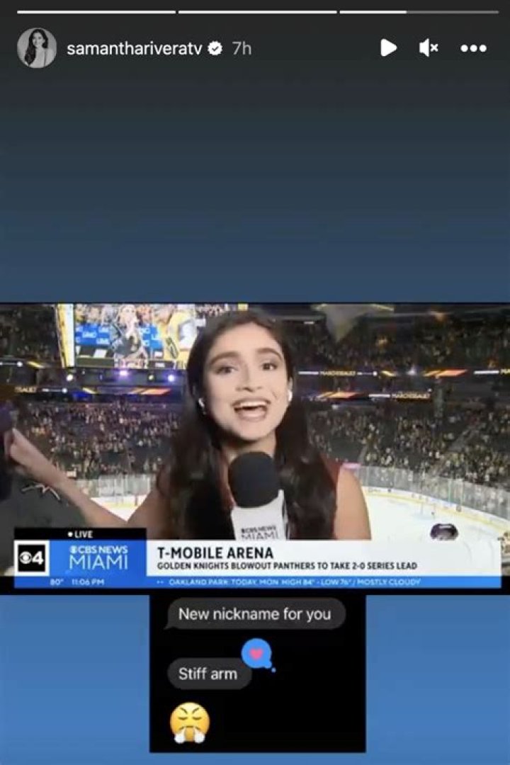 Who is Samantha Rivera, reporter faces hate messages after viral Stanley Cup stiff-arm