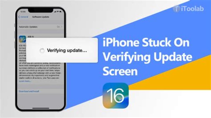 Why is my iPhone stuck on the Verifying update screen?
